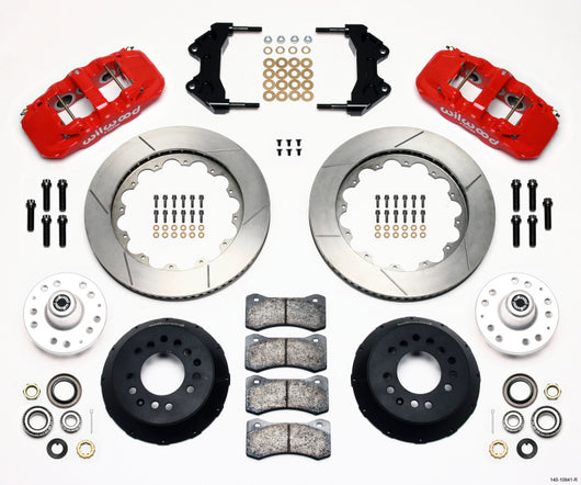 Wilwood AERO6 Front Hub Kit 14.00-Red WWE ProSpindle - 140-10641-R