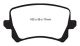 EBC 15+ Audi Q3 2.0 Turbo Greenstuff Rear Brake Pads - DP22004
