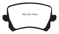 EBC 15+ Audi Q3 2.0 Turbo Greenstuff Rear Brake Pads - DP22004