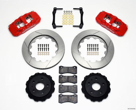 Wilwood AERO4 Rear Kit 14.25in Red 2010-2015 Camaro - 140-11270-R