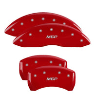 MGP 4 Caliper Covers Engraved Front & Rear MGP Red Finish Silver Characters 2015 BMW I8 - 22234SMGPRD