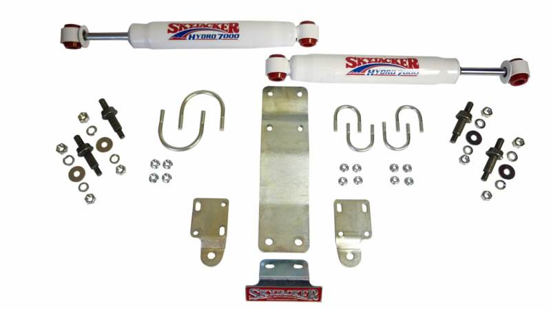 Skyjacker Dual Steering Damper Kit w/ Hydro 7000 2007-2017 Jeep Wrangler (JK) (Use w/ OEM Tie Rods) - 7204