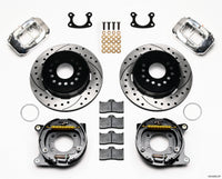 Wilwood Forged Dynalite P/S Park Brake Kit Drill-Polish Small Ford 2.50in Offset - 140-9282-DP