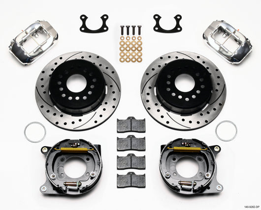 Wilwood Forged Dynalite P/S Park Brake Kit Drill-Polish Small Ford 2.50in Offset - 140-9282-DP