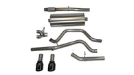 Corsa 14 GMC Sierra/Chevy Silv 1500 Crew Cab/Std. Bed 5.3L V8 Black Sport Dual Rear CB Exhaust - 14870BLK