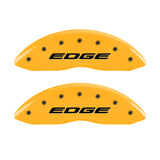 MGP 4 Caliper Covers Engraved Front & Rear EDGE/2015 Yellow finish black ch - 10241SEDEYL