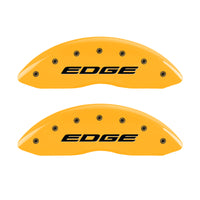 MGP 4 Caliper Covers Engraved Front & Rear EDGE/2015 Yellow finish black ch - 10242SEDEYL