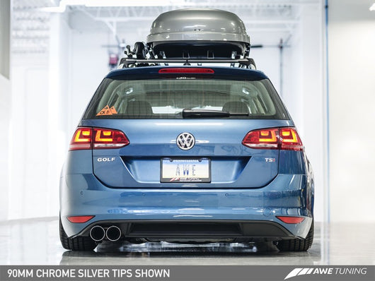 AWE Tuning VW MK7 Golf SportWagen Track Edition Exhaust w/Chrome Silver Tips (90mm) - 3020-22016