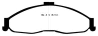 EBC 98-02 Chevrolet Camaro (4th Gen) 3.8 Bluestuff Front Brake Pads - DP51239NDX
