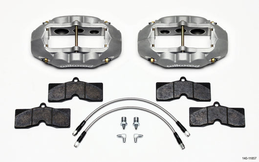 Wilwood D8-6 Front Caliper Kit Clear Corvette C2 / C3 65-82 - 140-11857