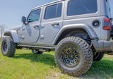 N-Fab RKR Step System 2019 Jeep Wrangler JT 4 Door Truck Full Length - Tex. Black - 1.75in - J194TRKRS4