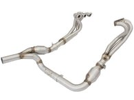 aFe Power Twisted Steel Headers & Y-Pipe w/ Cat SS 2.5in 07-11 Jeep Wrangler (JK) V6 3.6L - 48-46214-YC