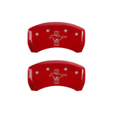 MGP Rear set 2 Caliper Covers Engraved Rear GT500 Shelby & Cobra Red finish silver ch - 10010RGT5RD