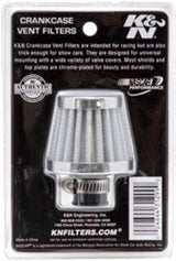 K&N 2in Base OD x .375in Flange ID x 1.75in H Rubber Base Crankcase Vent Filter - White - 62-1600WT