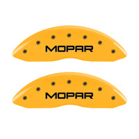 MGP 4 Caliper Covers Engraved Front & Rear MOPAR Yellow finish black ch - 32006SMOPYL
