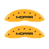 MGP 4 Caliper Covers Engraved Front & Rear MOPAR Yellow finish black ch - 42003SMOPYL
