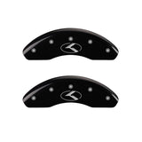 MGP 4 Caliper Covers Engraved Front & Rear Circle K/Kia Black Finish Silver Char 2013 Kia Optima - 21187SCRKBK