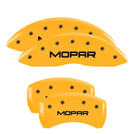 MGP 4 Caliper Covers Engraved Front & Rear Dodge Yellow Finish Black Char 2008 Dodge Durango - 12043SDD4YL