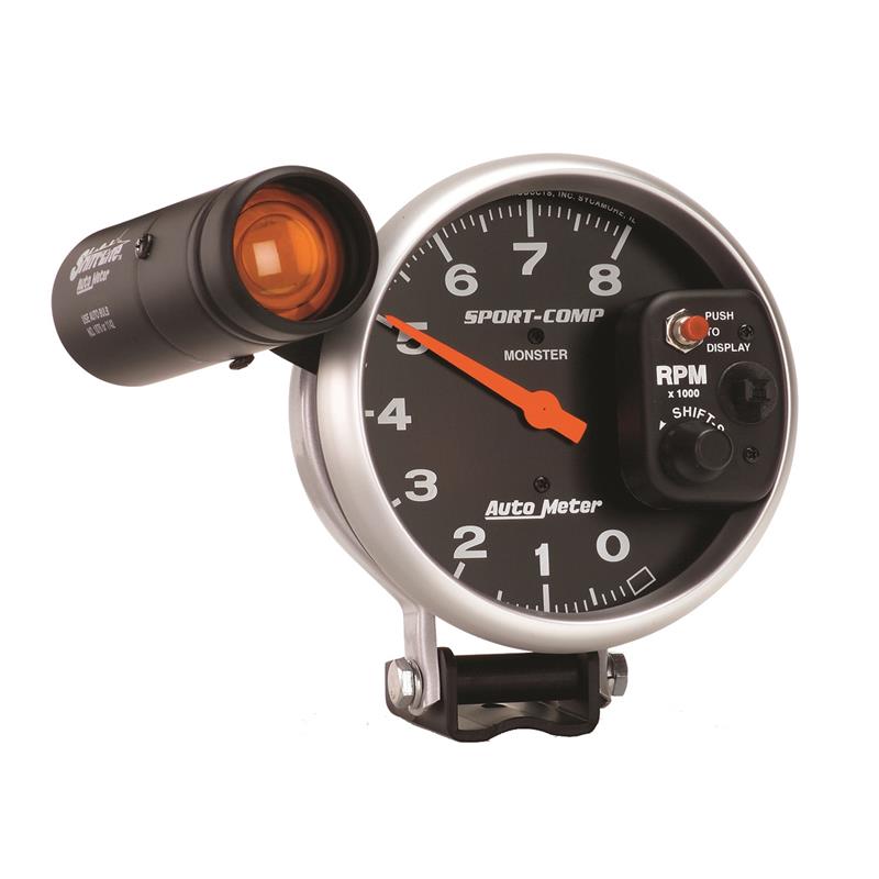 Autometer Sport-Comp 5 inch 8,000 RPM  Shift-Lite Tachometer - 3905