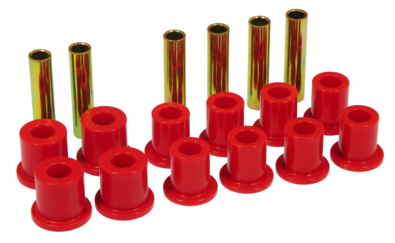 Prothane 73-77 Ford F250 4wd Front Spring & Shackle Bushings - Red - 6-1010