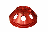 Torque Solution Lightweight Water Pump Pulley (Red): Hyundai Genesis Coupe 3.8 2010+ - TS-GEN-003R