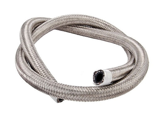 Torque Solution Stainless Steel Braided Rubber Hose -6AN 2ft (0.34in ID) - TS-RH-SR6-2