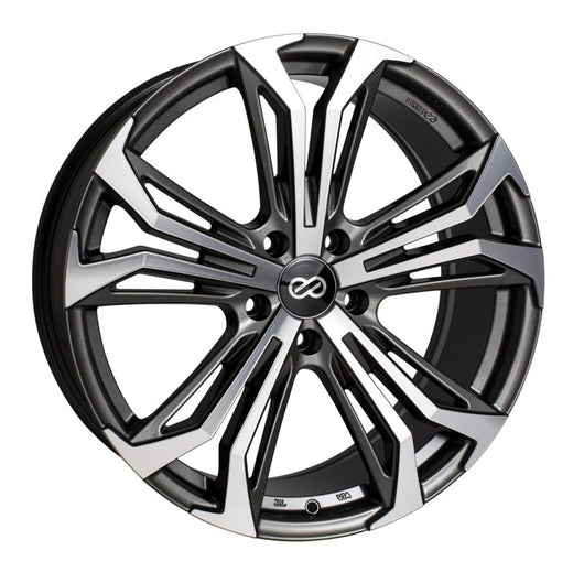 Enkei Vortex 5 Wheel 18x8 40mm Offset 5x108 72.6mm Bore - Anthracite Machined - 510-880-3140AM