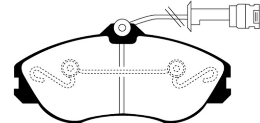 EBC 91-92 Audi 100 Quattro 2.3 (Girling) Redstuff Front Brake Pads - DP3711C
