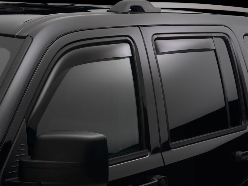 WeatherTech 14-15 Mitsubishi Outlander Front & Rear Side Window Deflectors - Dark Smoke - 82747