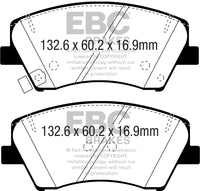 EBC 2017+ Hyundai Elantra 1.4L Turbo Greenstuff Front Brake Pads - DP23075