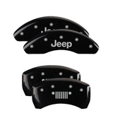 MGP 4 Caliper Covers Engraved Front & Rear MGP Black finish silver ch - 42005SMGPBK