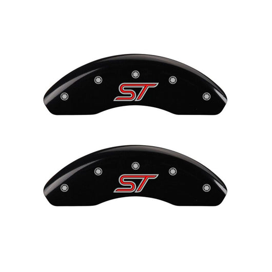 MGP 4 Caliper Covers Engraved Front & Rear ST Black finish silver ch - 10236SSTOBK