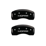 MGP 4 Caliper Covers Engraved Front & Rear MOPAR Black finish silver ch - 32001SMOPBK