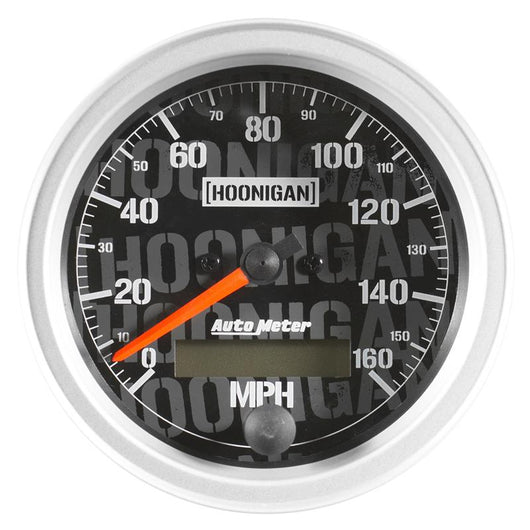 Autometer Hoonigan 87mm 160 MPH Full Electronic Program w/ LCD ODO Speedometer Gauge - 4488-09000