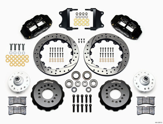 Wilwood Narrow Superlite 6R Front Hub Kit 12.88in Heidts Tri -5 2 inch Drop Spindle - 140-12307-D
