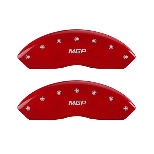 MGP 4 Caliper Covers Engraved Front & Rear MGP Red finish silver ch - 36018SMGPRD