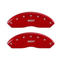 MGP 4 Caliper Covers Engraved Front & Rear MGP Red finish silver ch - 35010SMGPRD
