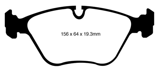 EBC 10-14 BMW X5 4.4 Twin Turbo (50) Yellowstuff Front Brake Pads - DP41994R