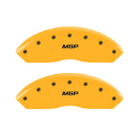 MGP 2 Caliper Covers Engraved Front MGP Yellow Finish Black Characters 1997 GMC Yukon - 34012FMGPYL