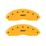 MGP 2 Caliper Covers Engraved Front MGP Yellow Finish Black Characters 2006 Jeep Wrangler - 42009FMGPYL