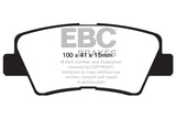 EBC 09-11 Hyundai Azera 3.3 Greenstuff Rear Brake Pads - DP22031