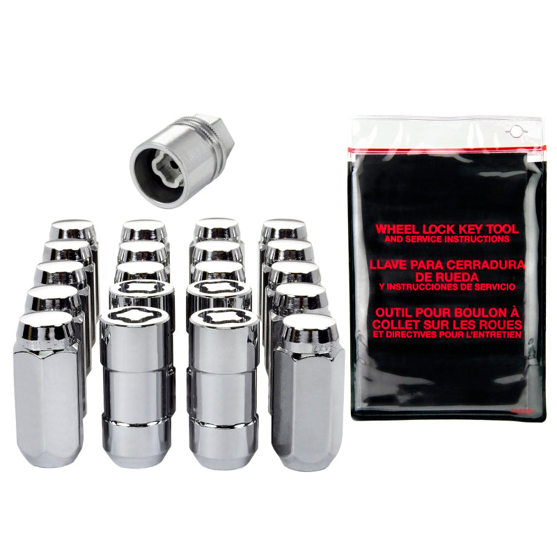 McGard 5 Lug Hex Install Kit w/Locks (Cone Seat Nut) M12X1.75 / 13/16 Hex / 1.815in. L - Chrome - 84560