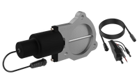 QTP 3.5in Bolt-On QTEC Electric Cutout Valve - Single - QTEC35