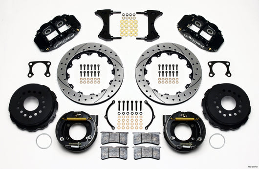 Wilwood Narrow Superlite 4R Rear P-Brk Kit 12.88in Drilled Big Ford Old Style 2.36in Offset - 140-9217-D