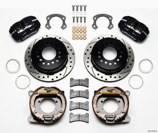 Wilwood Dynapro Low-Profile 11.00in P-Brake Kit Drilled Ford 8.8 Special w/2.50in Offset-5 Lug - 140-13724-D