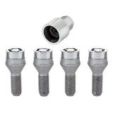 McGard Wheel Lock Bolt Set - 4pk. (Cone Seat) M12X1.25 / 19mm Hex / 25.6mm Shank Length - Chrome - 27261