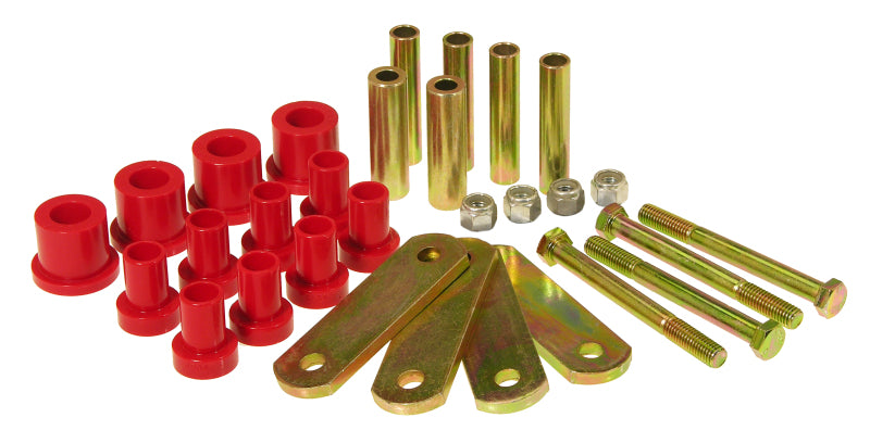 Prothane 68-72 Chrysler A Body HD Spring & Shackles Bushings - Red - 4-1014