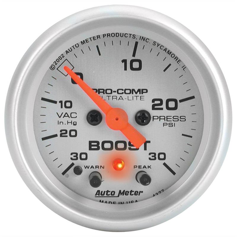 Autometer Ultra-Lite 52mm 30 PSI Electronic Boost Gauge - 4377