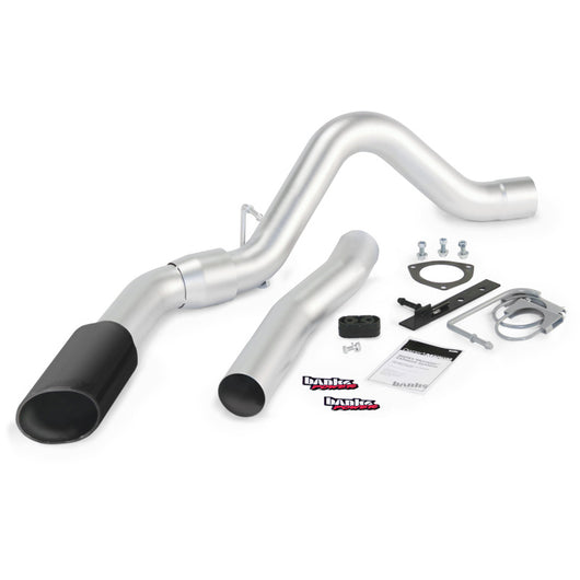 Banks Power 15 Chevy 6.6L LML ECLB/CCSB/CCLB Monster Exhaust System - SS Single Exhaust w/ Black Tip - 47787-B