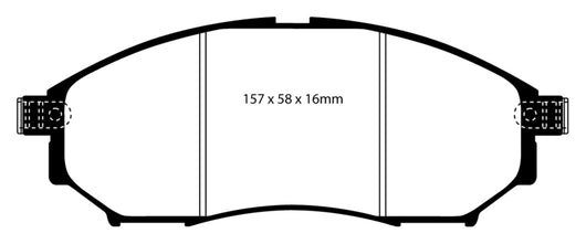 EBC 06-09 Infiniti FX35 3.5 Greenstuff Front Brake Pads - DP61671